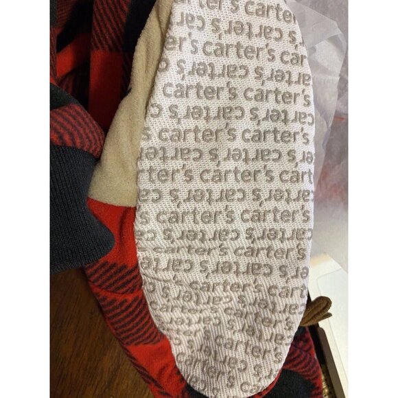 Unisex Baby Toddler Flame Resistant Fleece Footed Holiday Pajama Carters - Picture 3 of 4